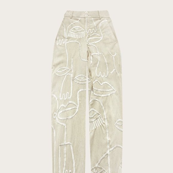 .Maison Les Ènervès Linen Siam Pants - Ivory - Picture 3 of 3